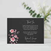 Roze bloemen met open gezicht Orthodoxe Christelij Bedankkaart (Staand voorkant)