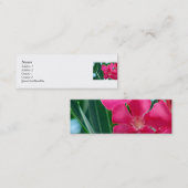 Roze bloemen mini visitekaartje (Voorkant / Achterkant)