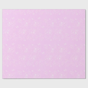 Roze Bloemen Minimalistisch Patroon Modern Abstrac Cadeaupapier