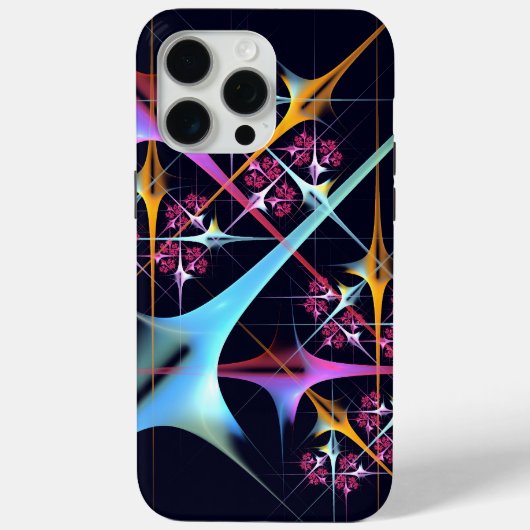 Roze Bloemen Moderne Abstracte Kunst Kleurenpatroo Case-Mate iPhone Case (Achterkant)