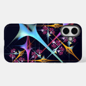 Roze Bloemen Moderne Abstracte Kunst Kleurenpatroo Case-Mate iPhone Case (Achterkant (horizontaal))
