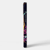 Roze Bloemen Moderne Abstracte Kunst Kleurenpatroo Case-Mate iPhone Case (Achterkant / Links)