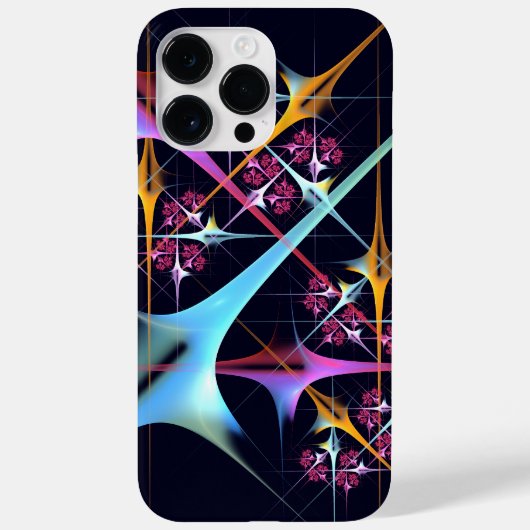Roze Bloemen Moderne Abstracte Kunst Kleurenpatroo Case-Mate iPhone Case (Achterkant)