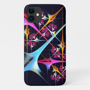 Roze Bloemen Moderne Abstracte Kunst Kleurenpatroo iPhone 11 Hoesje