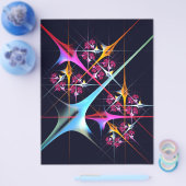 Roze Bloemen Moderne Abstracte Kunst Kleurenpatroo Flyer (Enkel)