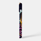 Roze Bloemen Moderne Abstracte Kunst Kleurenpatroo iPhone 15 Hoesje (Linkerkant)