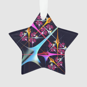Roze Bloemen Moderne Abstracte Kunst Kleurenpatroo Ornament
