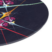 Roze Bloemen Moderne Abstracte Kunst Kleurenpatroo Snijplank (Hoek)