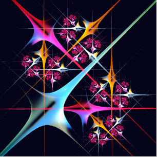 Roze Bloemen Moderne Abstracte Kunst Kleurenpatroo Staand Fotobeeldje