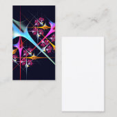 Roze Bloemen Moderne Abstracte Kunst Kleurenpatroo Visitekaartje (Voorkant / Achterkant)
