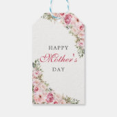 Roze Bloemen Moederdag Brunch Party Cadeaulabel (Achterkant)