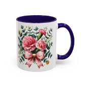 Roze bloemen mok Anjerboeket Cadeau