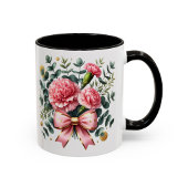 Roze bloemen mok Anjerboeket Cadeau