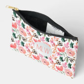 Roze Bloemen Monogram Etui (Open)
