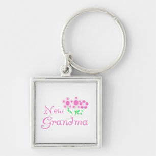 Roze Bloemen Nieuwe Oma Gifts Sleutelhanger