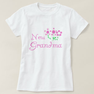 Roze Bloemen Nieuwe Oma T-shirts en geschenken