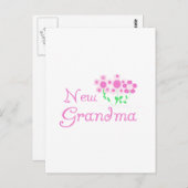 Roze Bloemen Nieuwe Oma T-shirts en geschenken Briefkaart (Voorkant / Achterkant)
