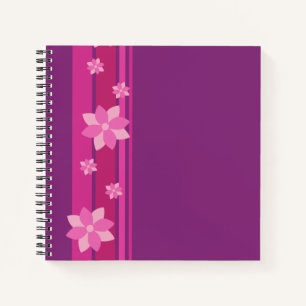 Roze bloemen notitieboek