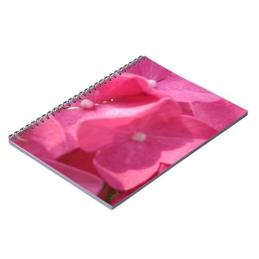 roze bloemen notitieboek (Linkerzijde)