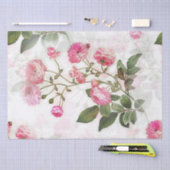 Roze  bloemen Ontvlechtingspapier Tissuepapier (Craft)