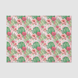 Roze Bloemen (Ontwerp 16 Roze Reeks) Tissuepapier