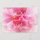 Roze Bloemen Ontwerp Wedding Menu (Voorkant)