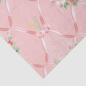 Roze  bloemen op roze lint tissuepapier (Detail)