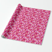 Roze Bloemen Oversized Douche Verjaardag bruiloft Cadeaupapier (Uitgerold)