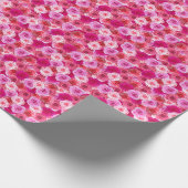 Roze Bloemen Oversized Douche Verjaardag bruiloft Cadeaupapier (Hoek)