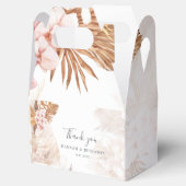 Roze Bloemen Pampas Grass Bruiloft Dank u Bedankdoosjes (Geopend)