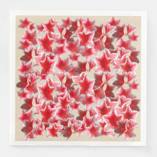 Roze Bloemen Papier Diner Servetten