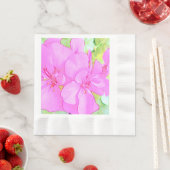 Roze bloemen Papier servetten (Insitu)