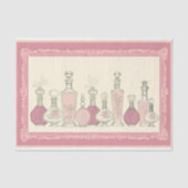 Roze Bloemen Parfum Flessen AE6 Decoupage Tissuepapier (Voorkant)