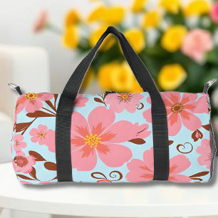 Roze bloemen – Pastel Vibes-Retro bloemen Plunjezak