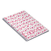 Roze Bloemen Patroon Notitieboek (Rechterzijde)