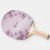 Roze Bloemen Ping Pong Paddle Tafeltennisbatje (Zijkant)