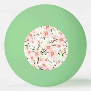 Roze bloemen pingpongballen