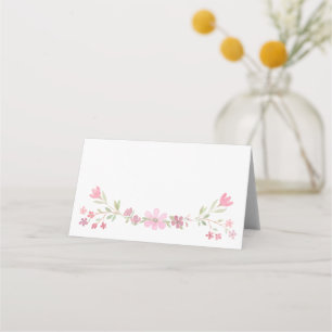 Roze bloemen plaatskaart