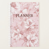 Roze bloemen Planner (Voorkant)