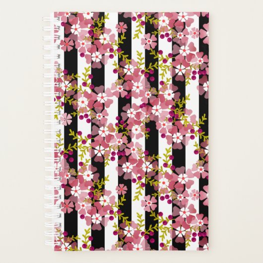 Roze bloemen planner (Voorkant)