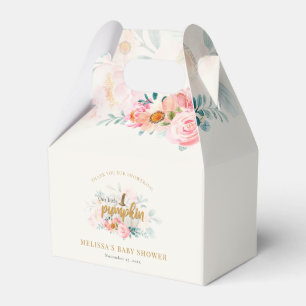 Roze Bloemen Pompoen Meisje Baby shower Dank u Bedankdoosjes