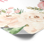 Roze Bloemen Pompoen Oogst Vrachtwagen Welkomstbor Poster (Hoek)