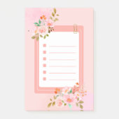 Roze bloemen Post-it Notities Post-it® Notes (Voorkant)