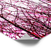 roze bloemen poster (Hoek)