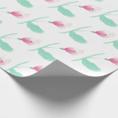 Roze Bloemen Pretty Abstract Cadeaupapier (Hoek)