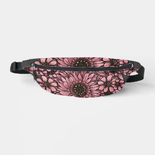 Roze Bloemen Print Cut Sew Bag Heuptasje