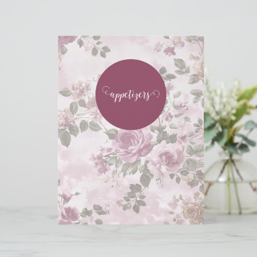 Roze Bloemen  Recept Multomap Divider (Staand voorkant)