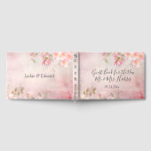 Roze Bloemen Romantisch gastenboek (Volledig)