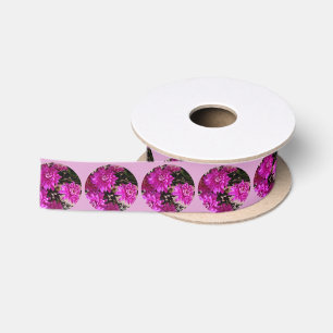 Roze Bloemen Rond Boeket Bloemen Lint