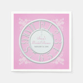 Roze Bloemen Rond de Klok Douche Servet (Voorkant)